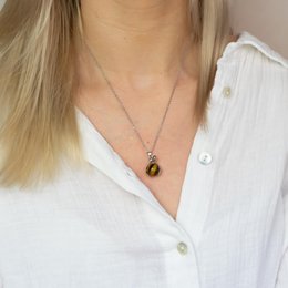 Tiger's Eye Embrace Necklace Silver