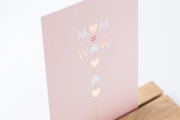 Wooden card holder + dried flowers + card mama