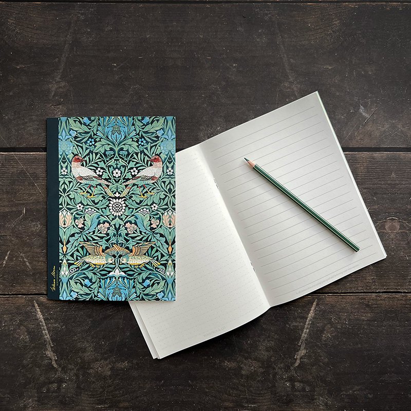 Note Booklet - Bird Green - William Morris