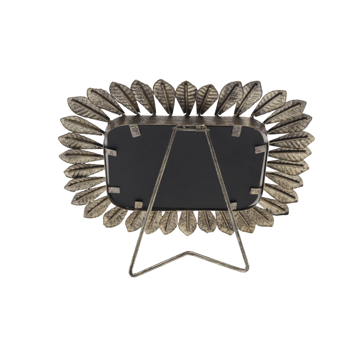 Gold metal photo frame leaves 21x26 cm