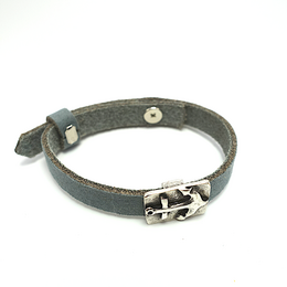 Leren armband anker