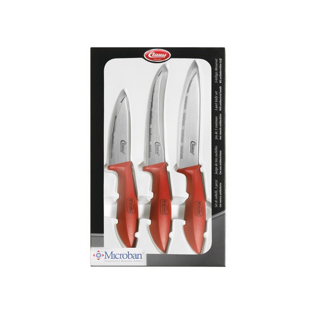 Kitchen knife set Clauss 3 pcs. Peel, vegetable and kitchen knife. With microban grip.
