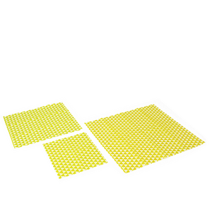 SET OF 3 PACKAGES OF ORGANIC COTTON AND VEGETABLE WAX "GEOMETRICAL"