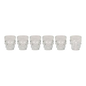 Shot Glass skull made of glass, 6-way, transparent (b/h/t) 5x6x4cm