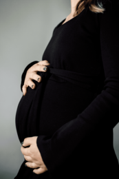 Tisu Maternity & Nursing Dress, nero