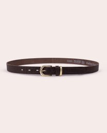 SOL | Cintura in pelle effetto coccodrillo con elegante fibbia dorata