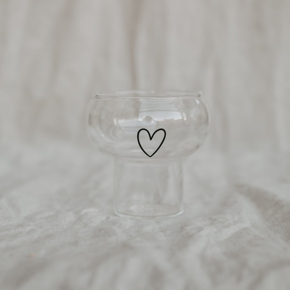 Bubble Glas Herz (VE = 6 Stk)