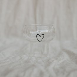 Bubble Glas Herz (VE = 6 Stk)