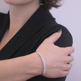 Pulsera Glamour - Argenté et Cristal