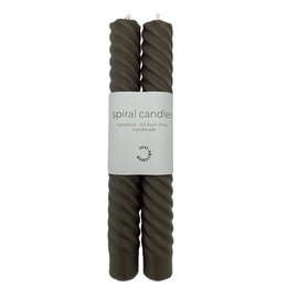 Duo Spiral Taper Candle (Wild Moss) | Dinerkaars
