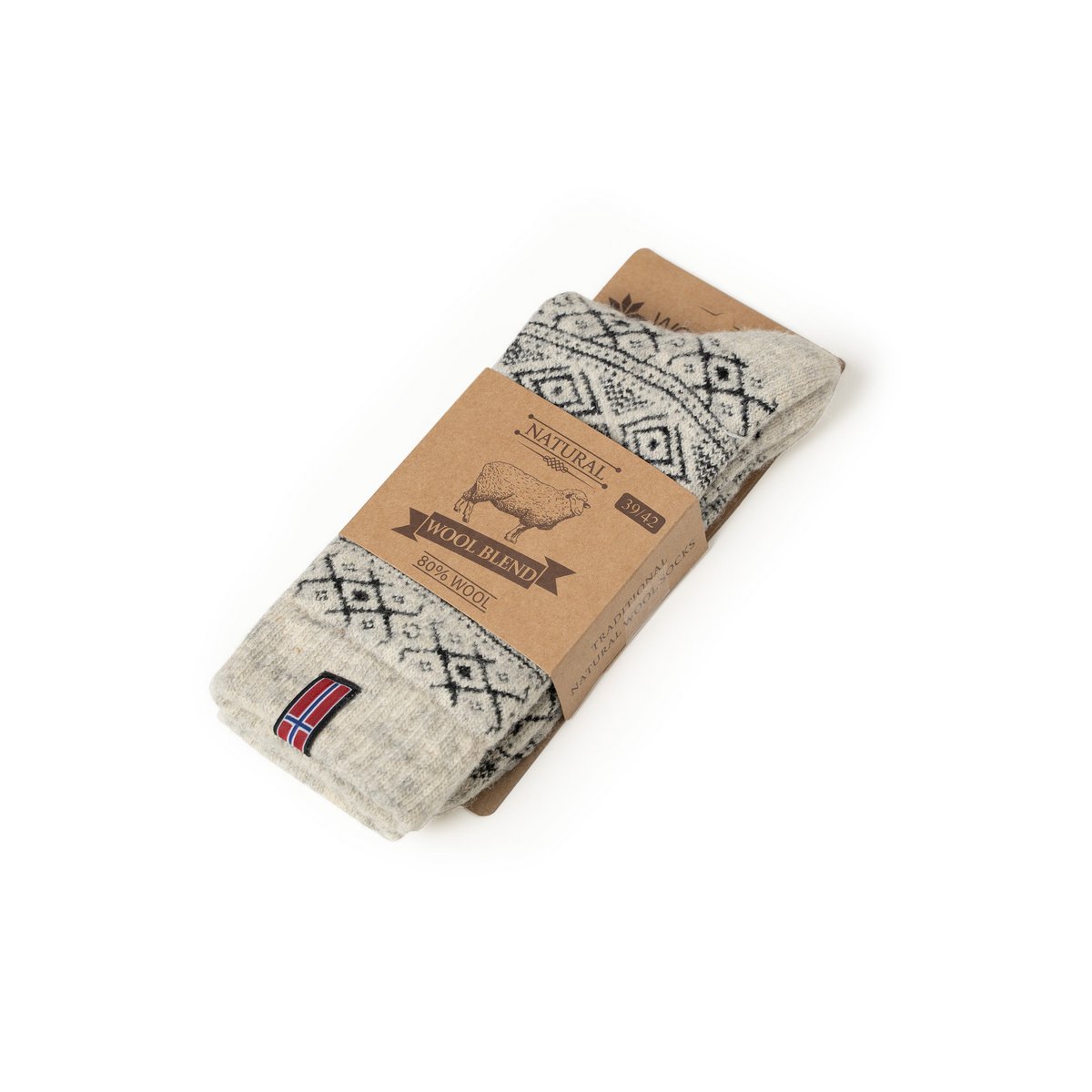 Scandinavian wool socks "Norway"