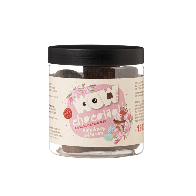 Raspberry Macaron Chocolate Truffles - barattolo di regali di Pasqua 130G