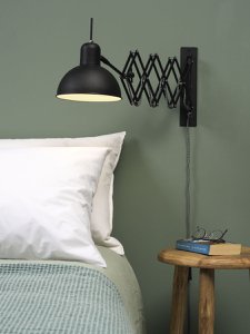 Wandlampe ijzer/schaar Aberdeen, schwarz