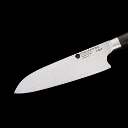KATAHIRO KUBOTA Sense 7 inch Santokumesser aus Damast und Ebenholzgriff
