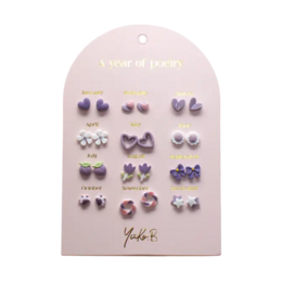 A Year of Poetry Parma earrings - English version