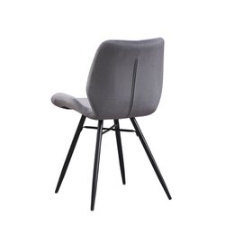 Sedia Barron velluto antracite