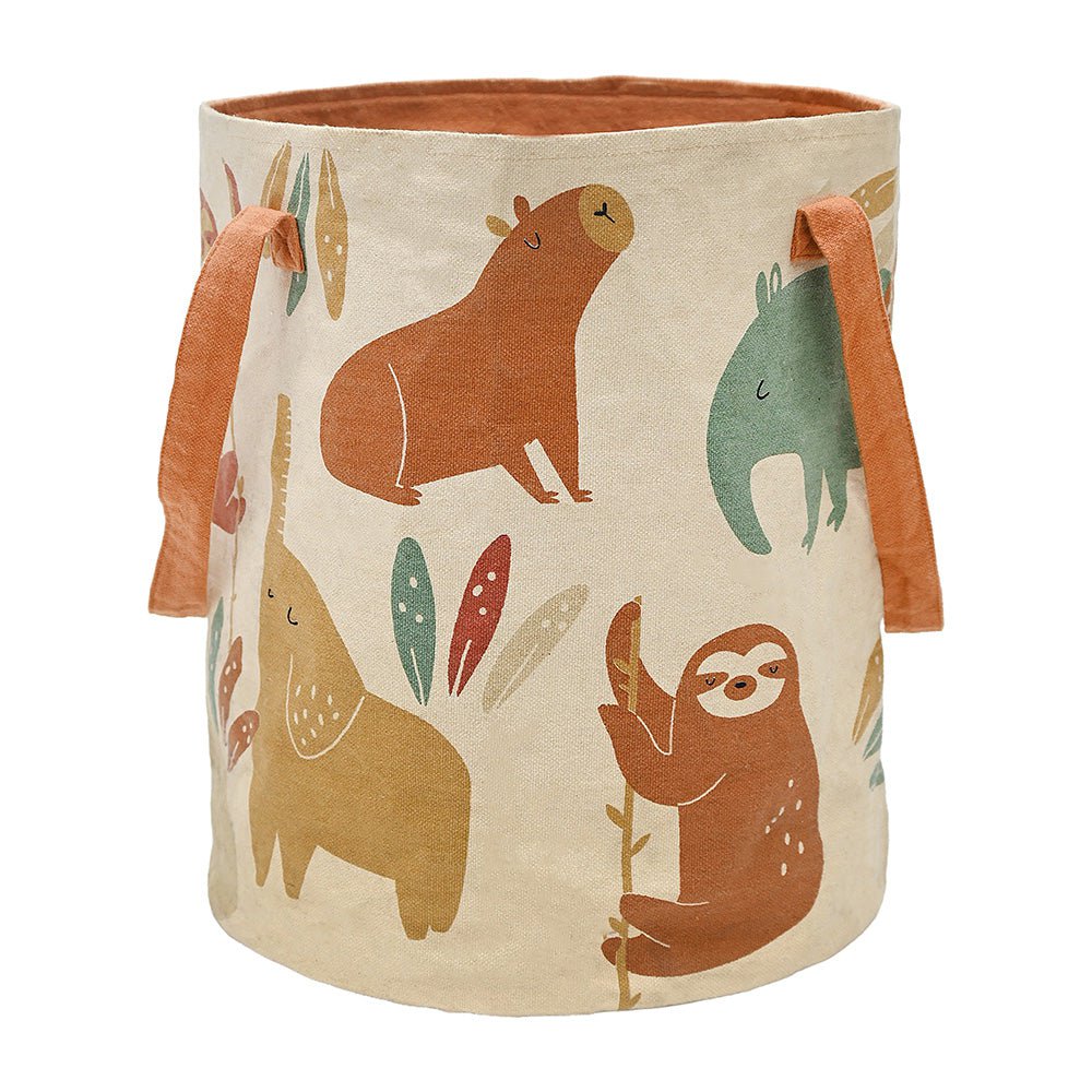 Storage basket for children's room JUNGLE SUNRISE