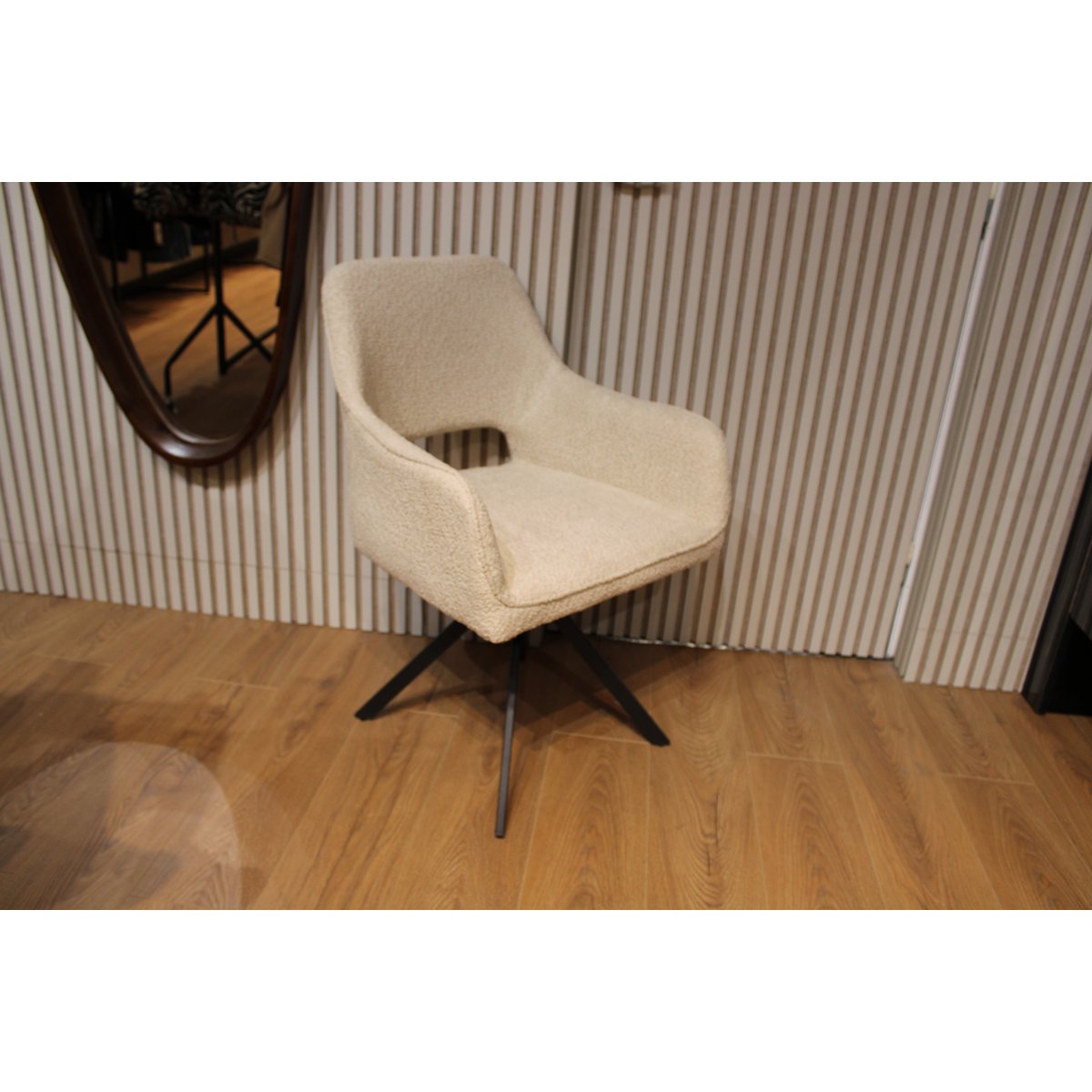 ¡Silla de comedor Nova giratoria 360 grados! Chenilla Beige
