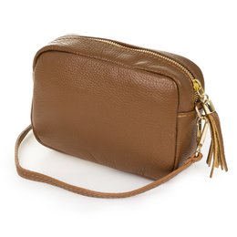 Florence Artegiani. Delfina Woman shoulder bag. Genuine leather Dollaro
