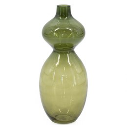 Glass vase olive