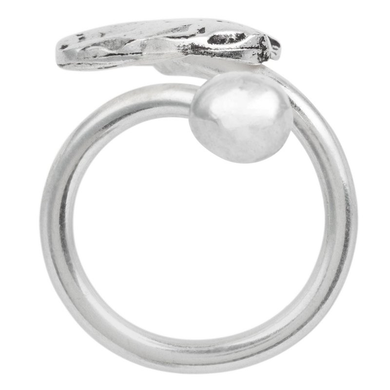 "Moon" belagt 925 sølv justerbar ring