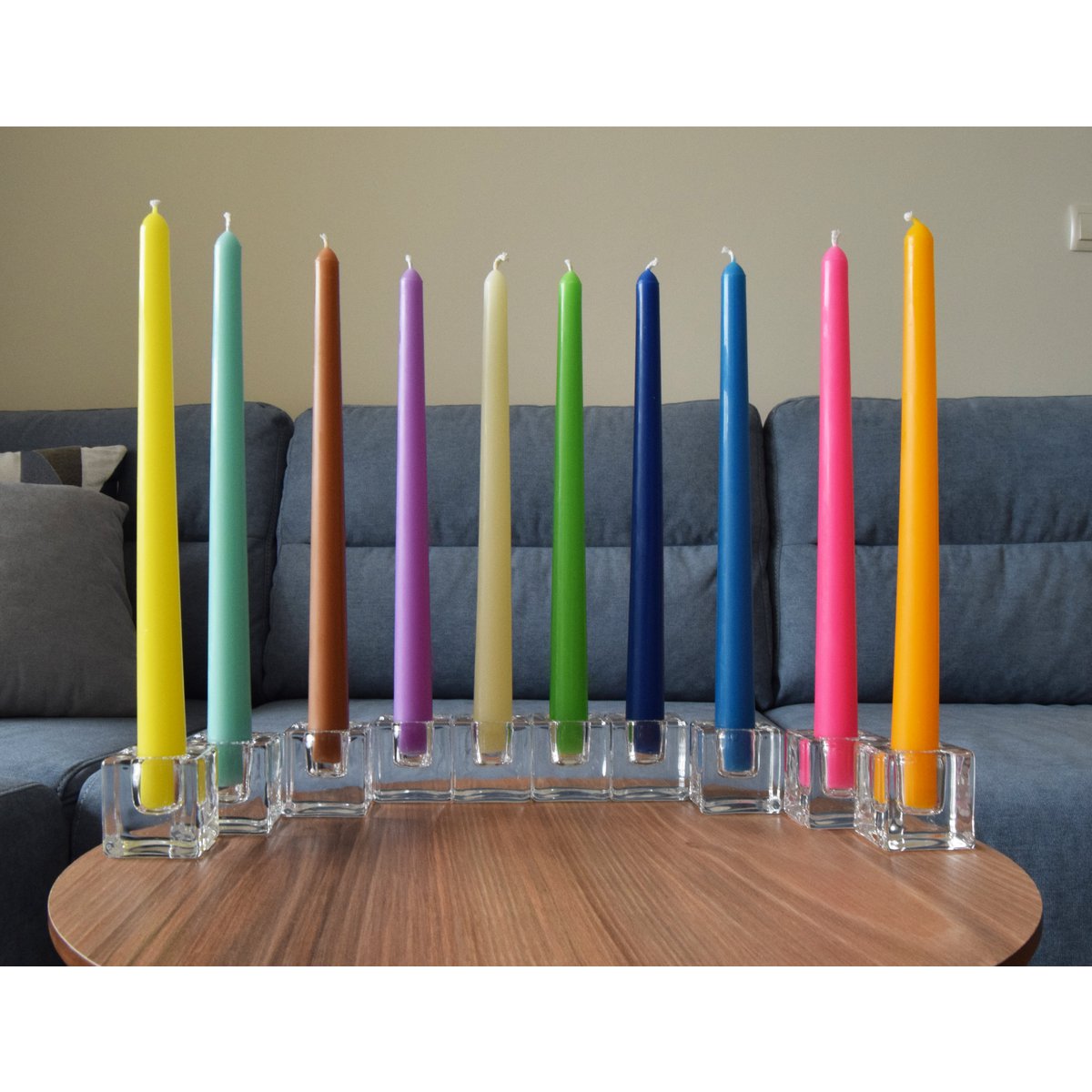 Pastelfarve 10" Bivoks Taper Candle - Lav din farveblanding