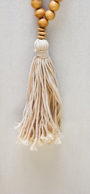 Guirlande de perles de bois