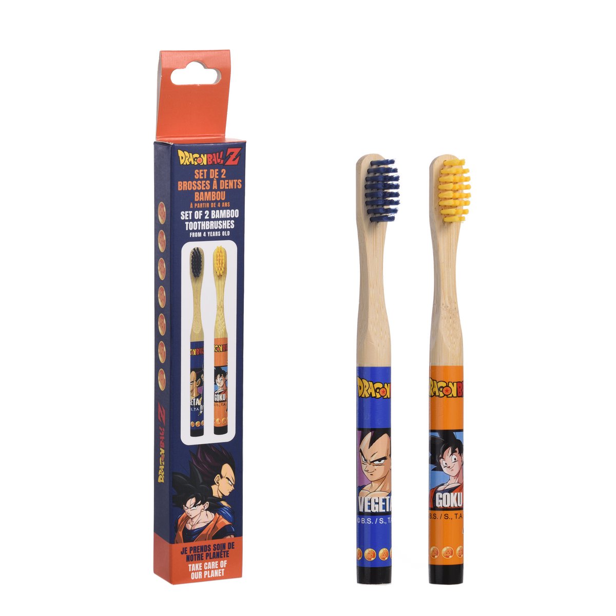Set of 2 bamboo toothbrushes DRAGON BALL Z