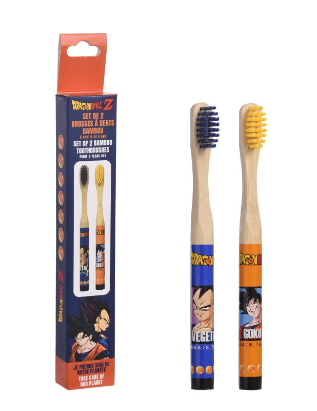 Set of 2 bamboo toothbrushes DRAGON BALL Z