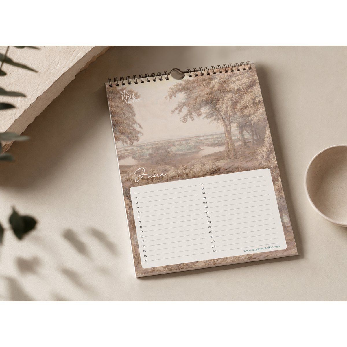 Birthday Calendar Signature Landscapes - Annet Weelink Design Landscapes - A4 - Perpetual Calendar - Premium Paper