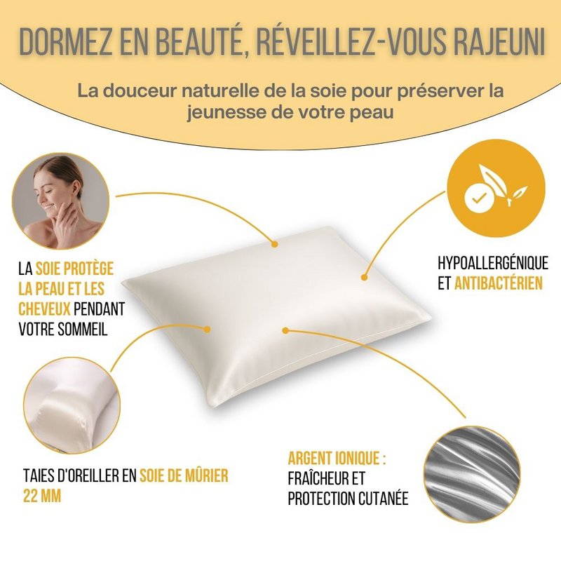 Silke Pillowcase - 60x40 cm | "Skin Silk"