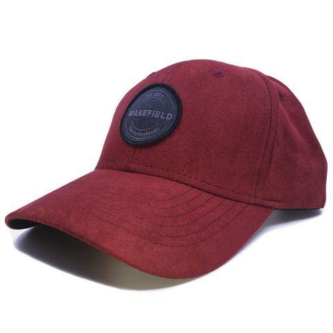 Wildlederkappe Bordeaux Rot
