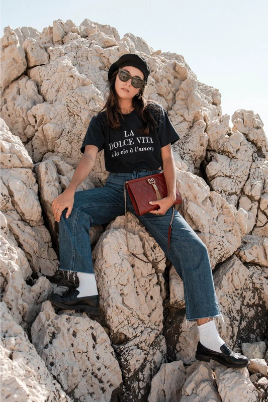 Navy blue dolce vita t-shirt