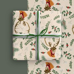 Wrapping paper - reindeer, 50x70cm, sheet