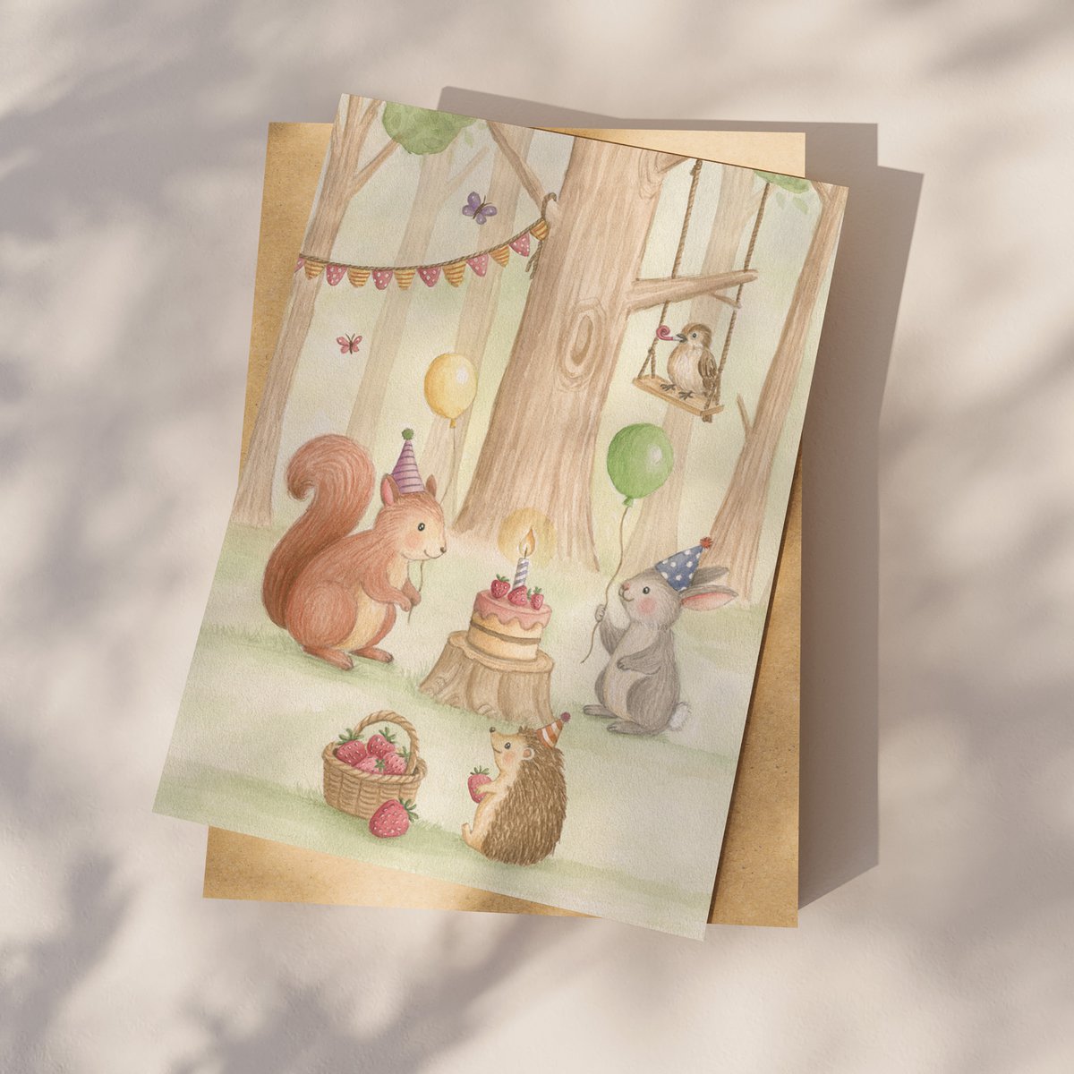 Postkartenparty im Wald