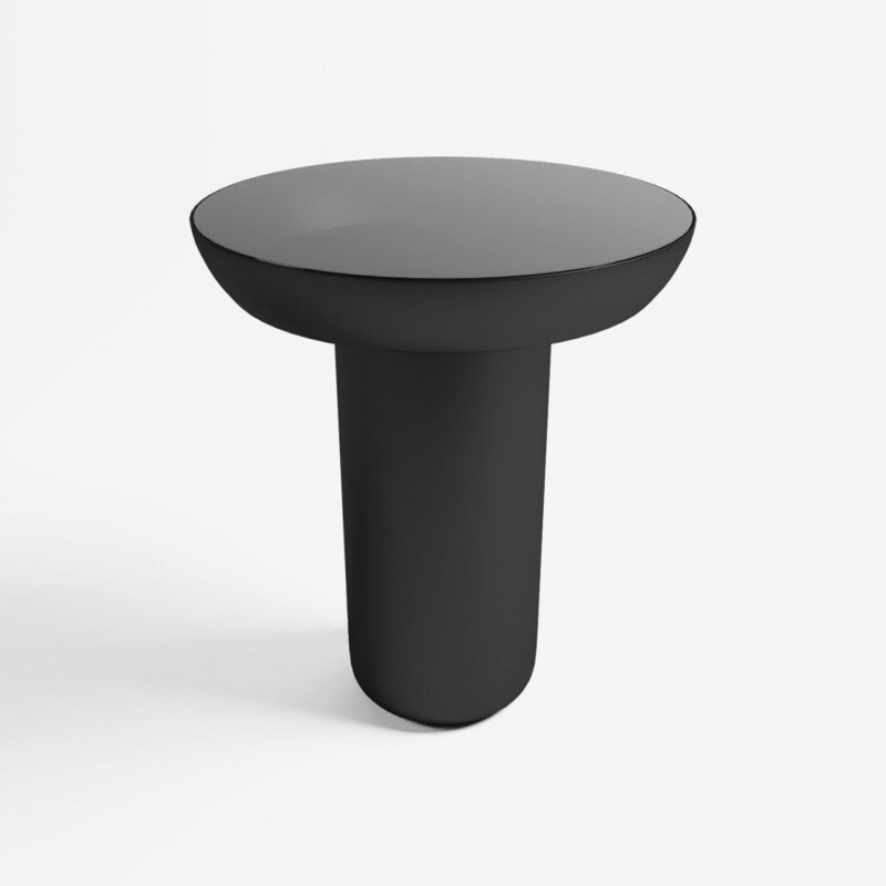 Designer sidebord i sort metal