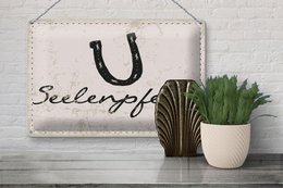 Blikskilt, der siger 20x30 cm soul hestesko dekorativt skilt