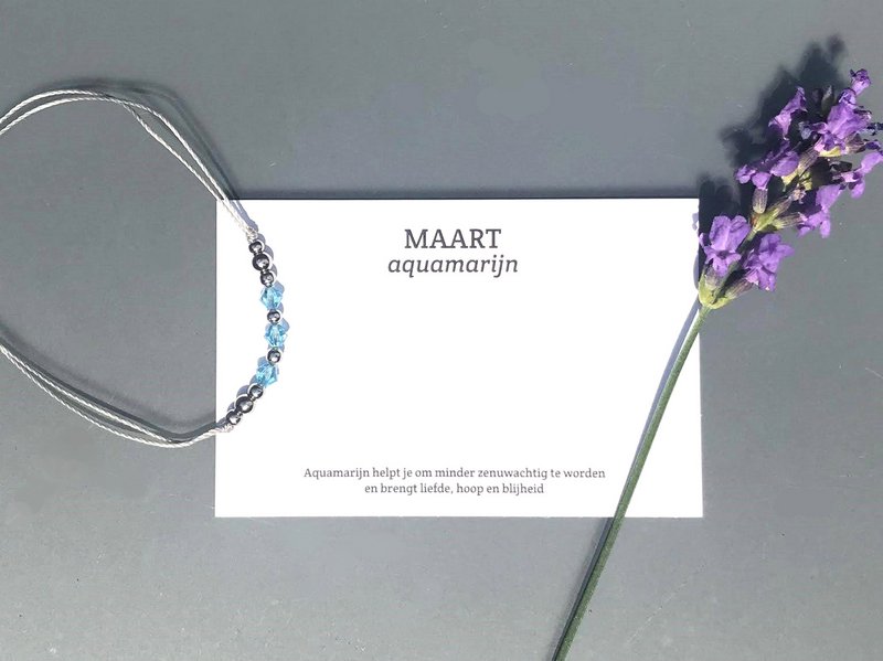 per stuk. Geboortesteen armbandjes swarovski rvs