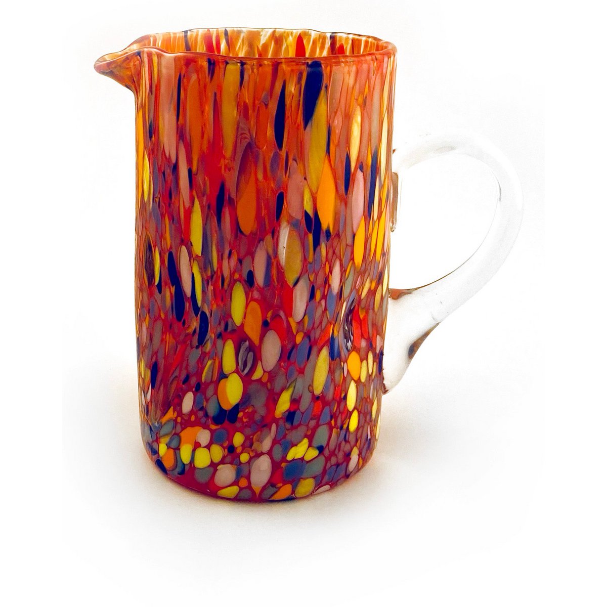 1 Klassisk caraffa i håndblæst og håndlavet glas med Murrine di Murano, "I Colori di Murano" linje 500 ml. Lavet i Italien
