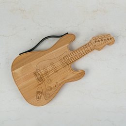 Planche à découper, planche à découper en bois en forme de guitare