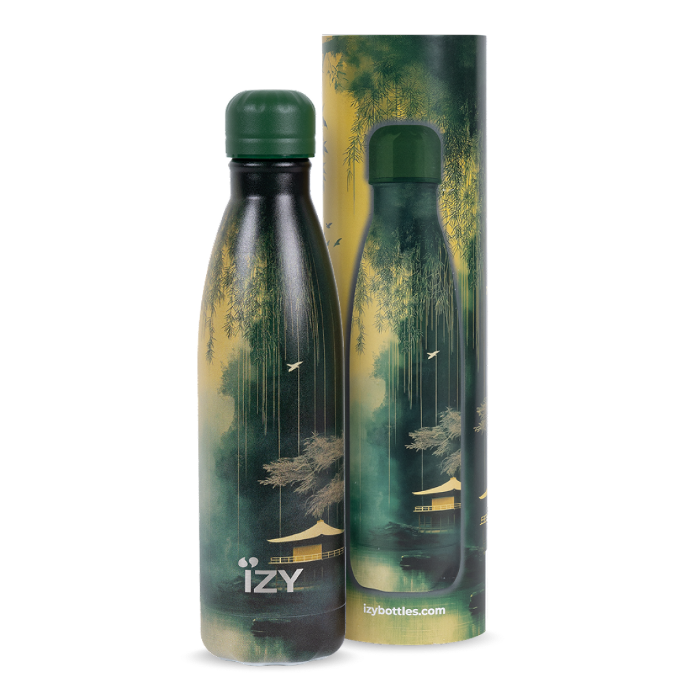 IZY Thermos Bottle - Bamboo Glow - 500ML To-Go Insulated Water Bottles