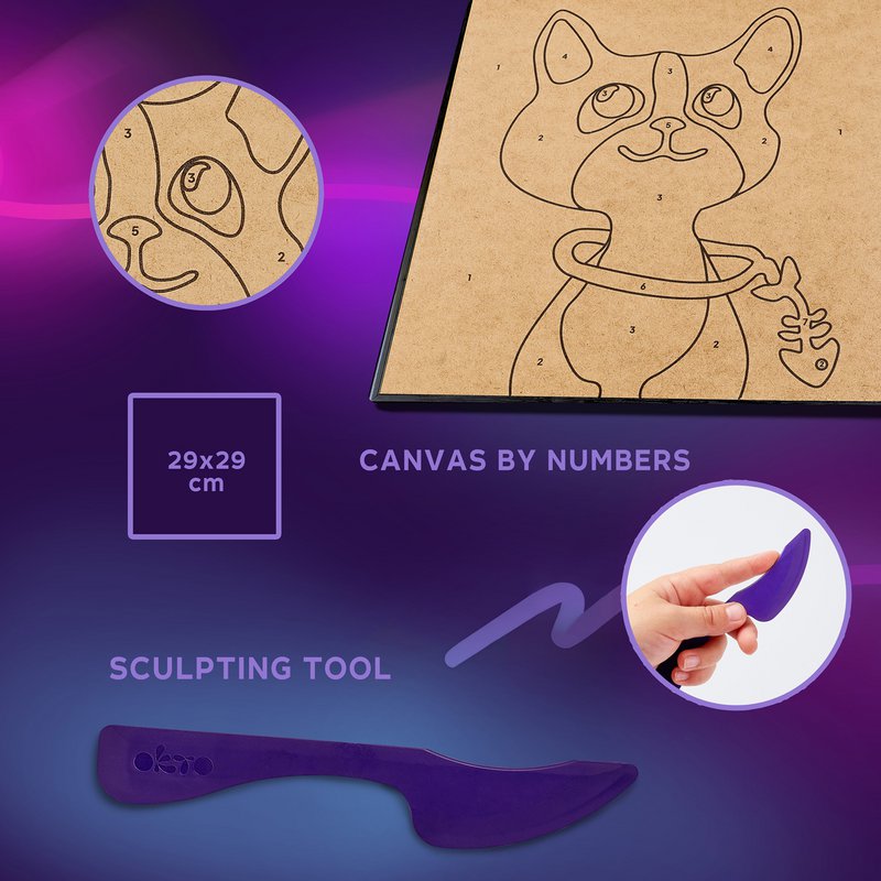 Okto Sensory Art Color By Numbers - Animals - Cat