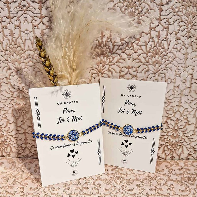 2 Bloemduo armbanden Art Deco Chainte Chevrons roestvrijstalen roestvrijstalen roestvrijstalen dagcadeau roestvrij