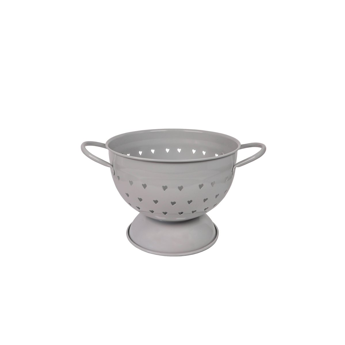 Passoire gris clair avec des coeurs 21 cm Isabelle Rose