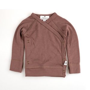 Wickelpullover aus Babywolle – Merinowolle – Twilight Mauve