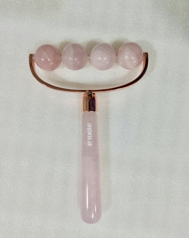 Rose Quartz Body Massage Roller by Venuray