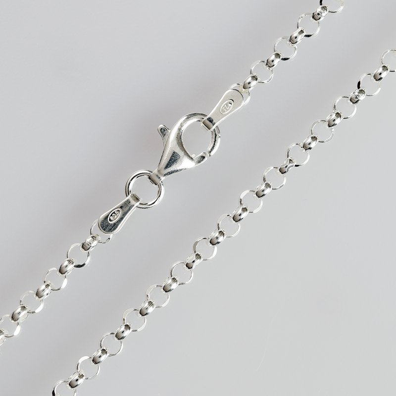925 Sterling Silber Erbskette 2,5mm, diamantiert, silber