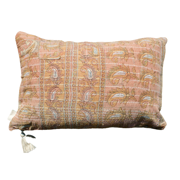 Cushion Cover Vintage Kantha 50x70 cm pastel orange