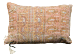 Pudebetræk Vintage Kantha 50x70 cm pastel orange