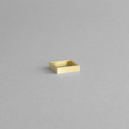 Brass square ring, available in small, medium, and large sizes.